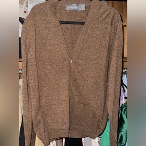 Elegant Brown Cardigan Sweater